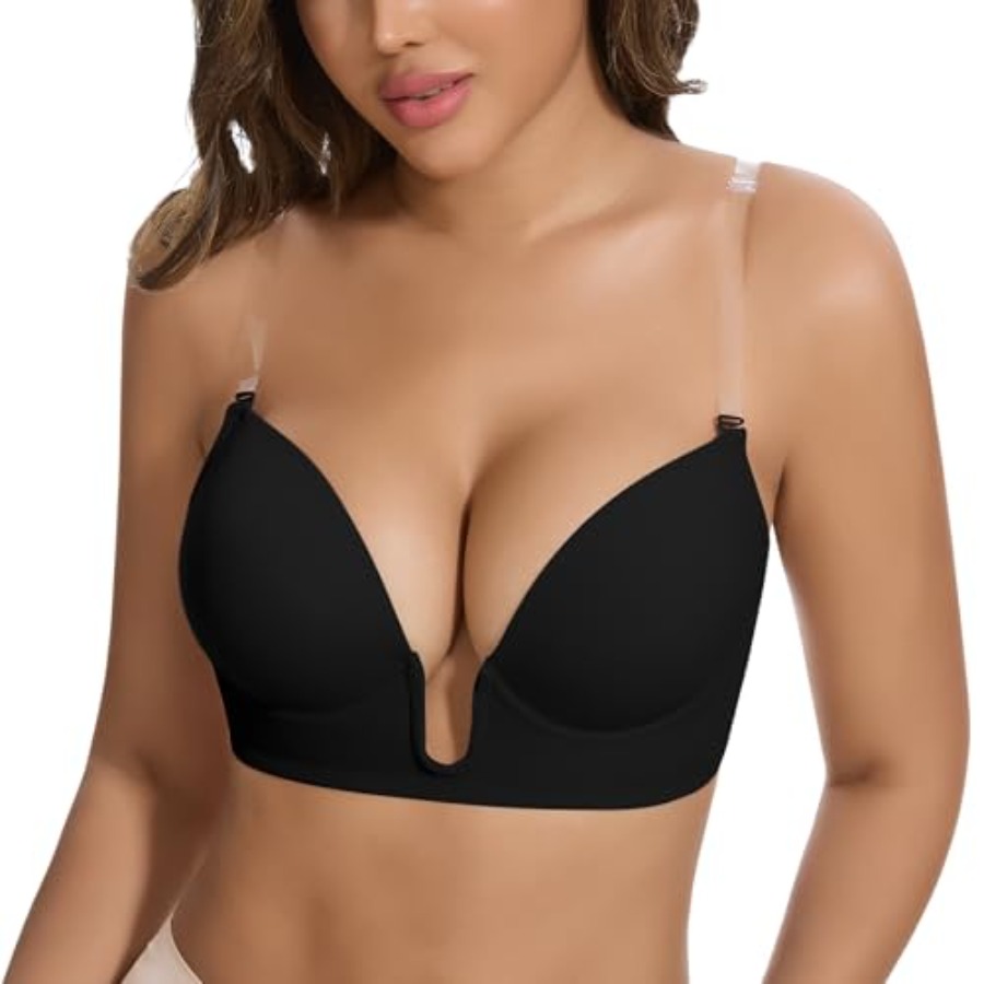 Push Up Bra Padded - JOYSHAPER Plunge Bras for Women Backless