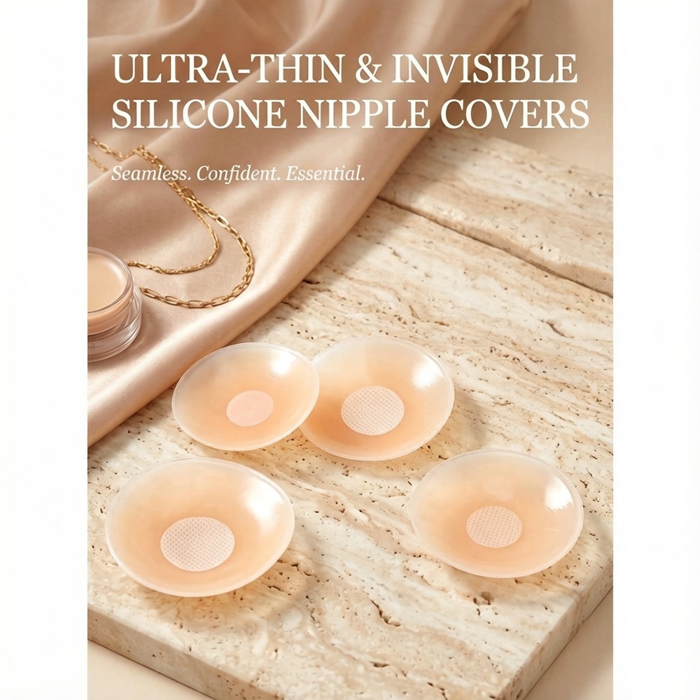 Nipple Cover Pasties - 6 Pairs Individually Packed Nude Round