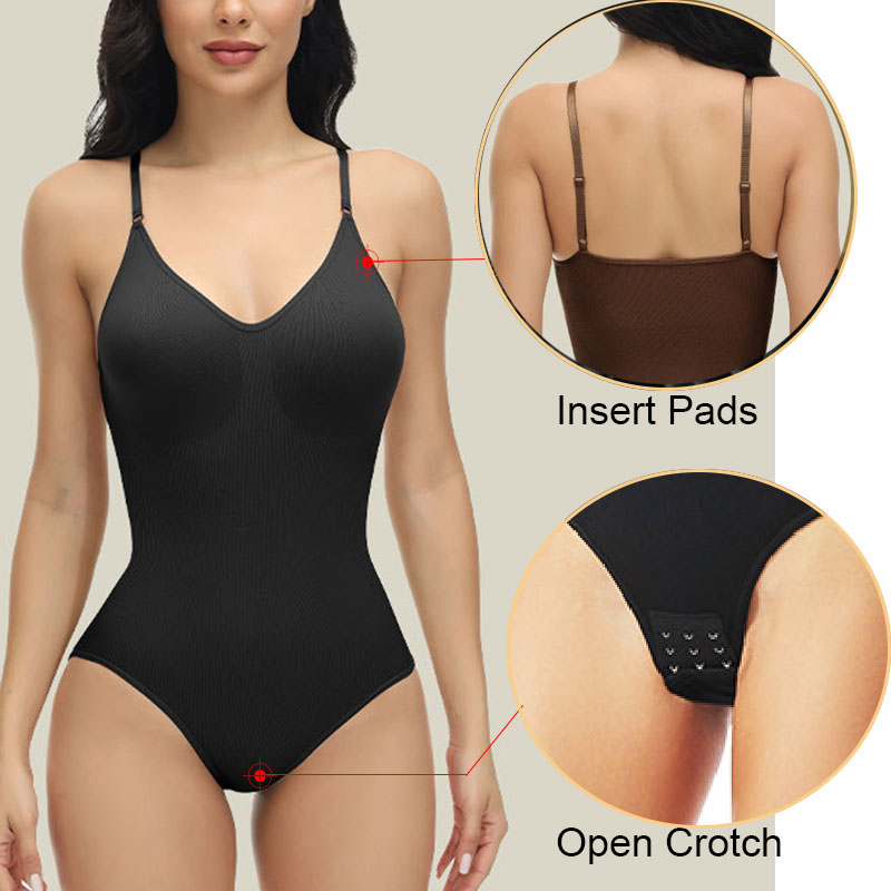 GUUDIA V Neck Spaghetti Strap  - Shapewear Bodysuit Firm incelemesi ve fiyatı