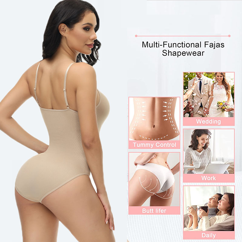 GUUDIA V Neck Spaghetti Strap  - Shapewear Bodysuit Firm incelemesi ve fiyatı