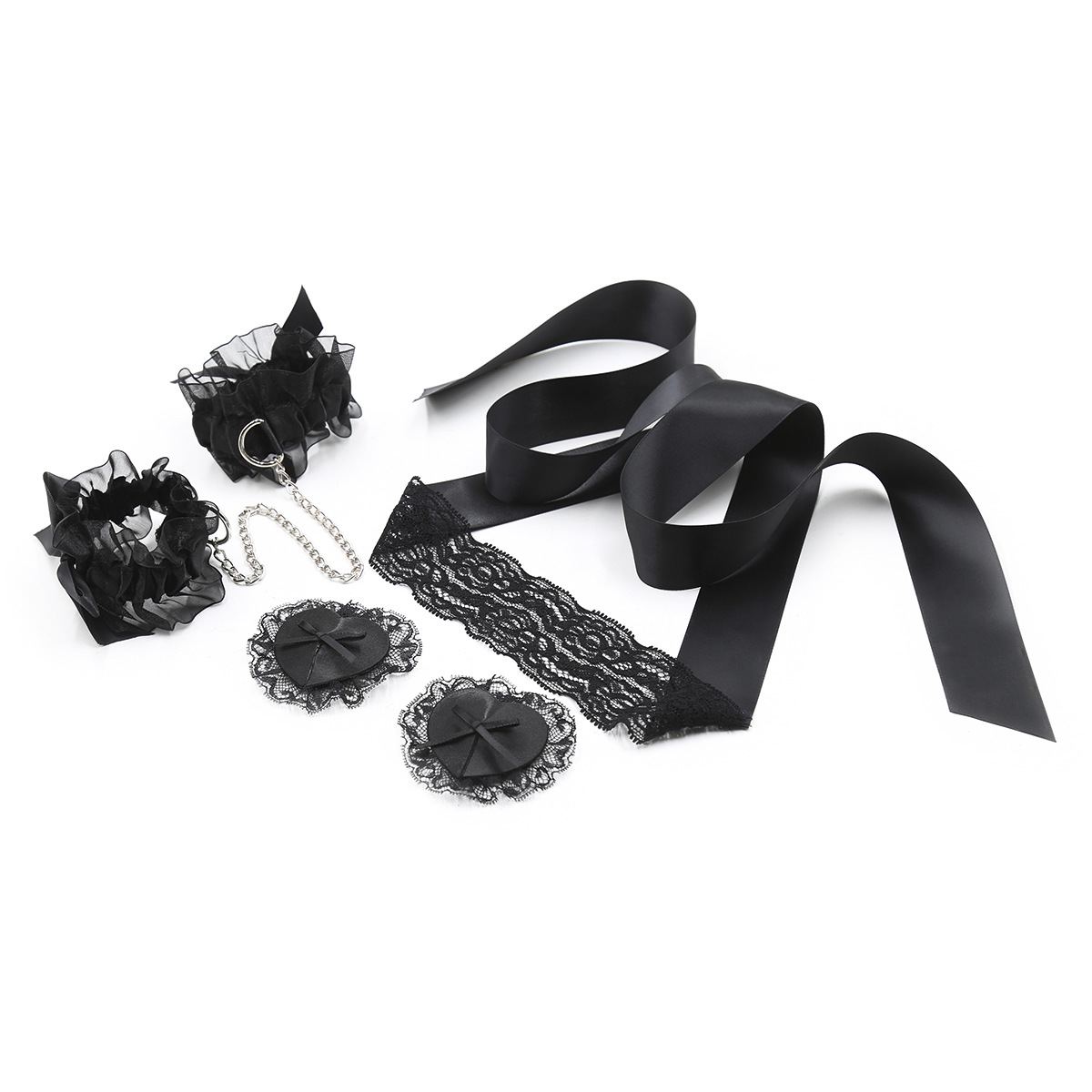 Lace Sex Toy Set Adult Handcuf - Nipple Cover Pasties incelemesi ve fiyatı