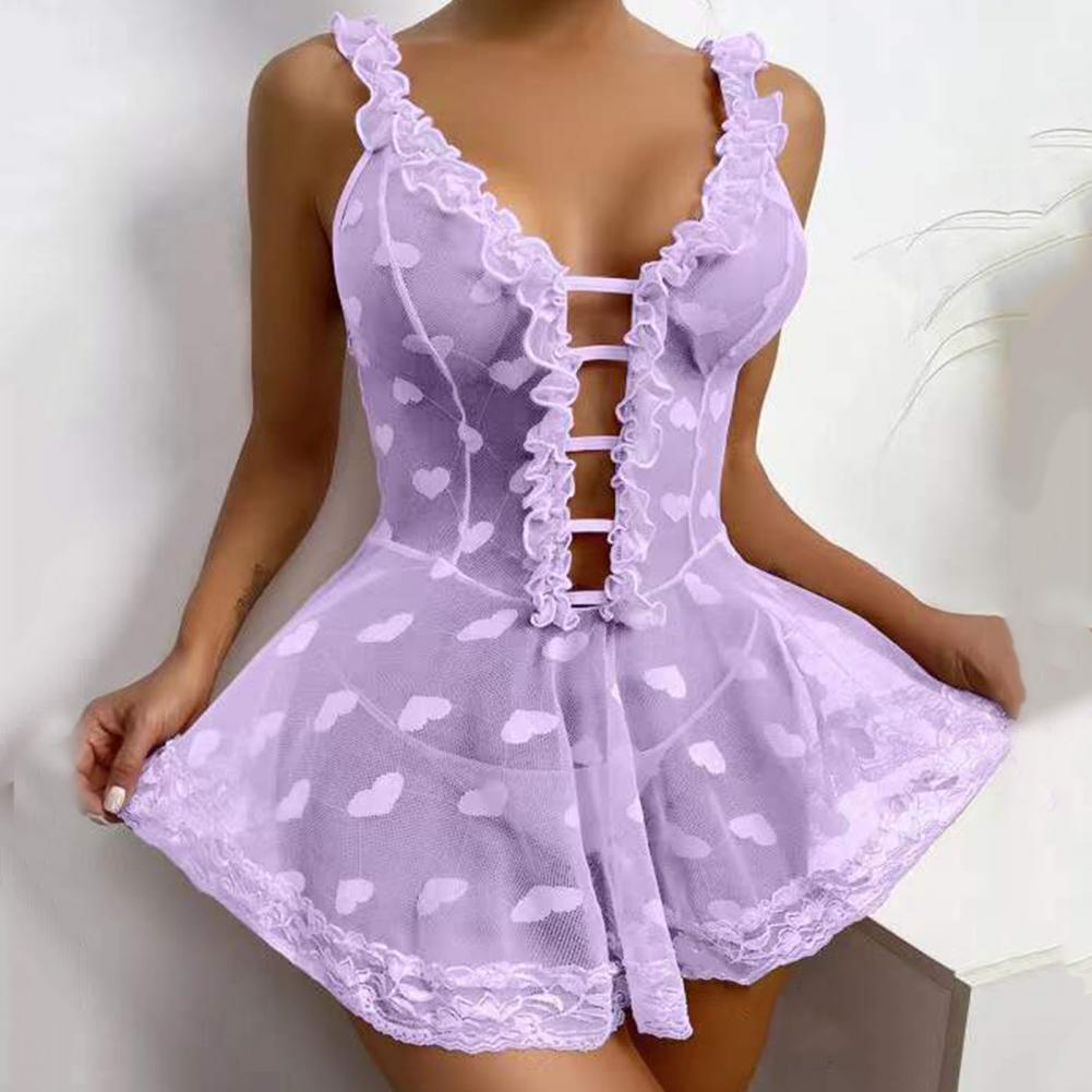 2026 Sexy Night Dress Sleevele - Babydoll Chemise Night incelemesi ve fiyatı