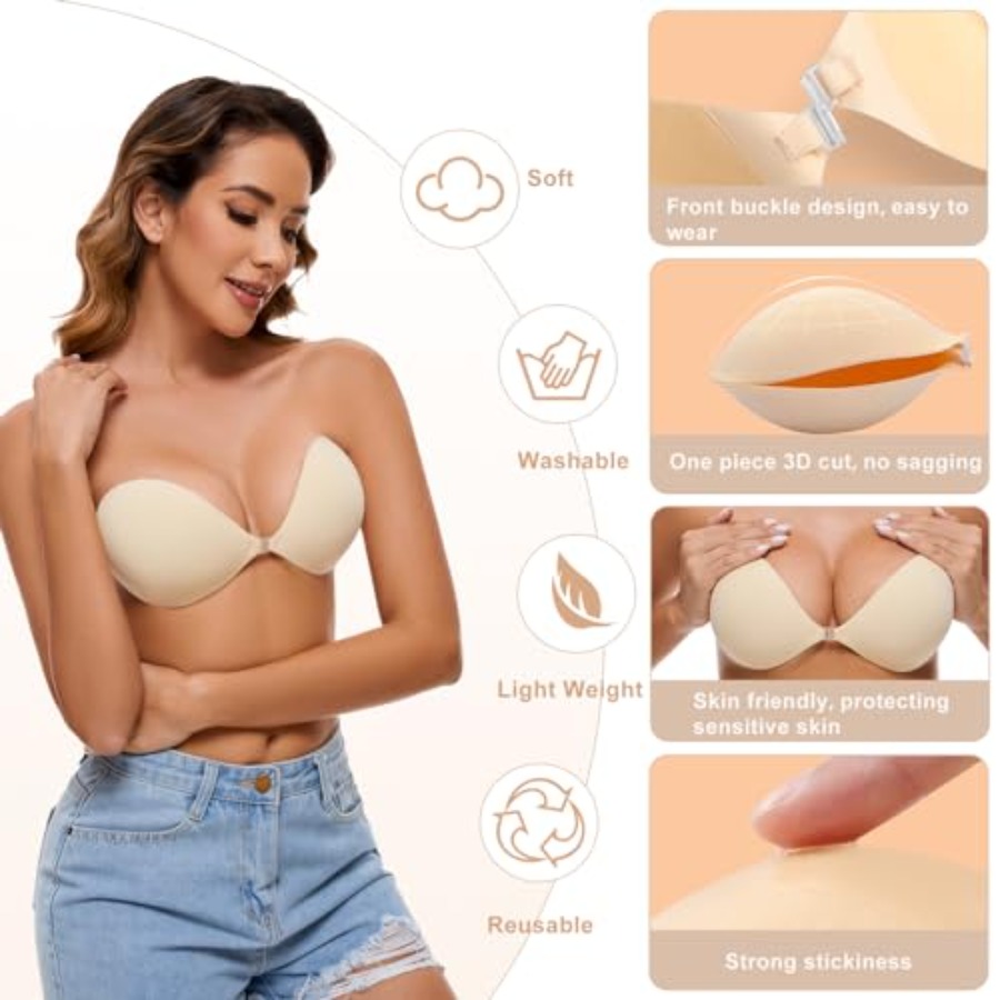 RELIRELIA Women's Sticky Self  - Silicone Bra Adhesive incelemesi ve fiyatı